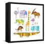 African Animals-Evgeniya Balala-Framed Stretched Canvas