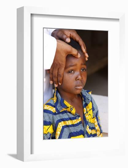 African child blessed by a priest, Lome, Togo-Godong-Framed Photographic Print