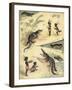 African Children Playing with Crocodiles-Richard Andre-Framed Giclee Print