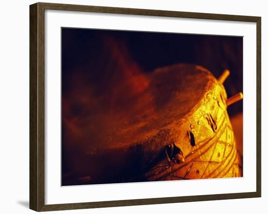 African Drumming, South Luangwa National Park, Zambia-John Warburton-lee-Framed Photographic Print