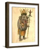 African Elephant 1873 'Missing Links' Parade Costume Design-Charles Briton-Framed Giclee Print