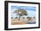 African Elephant at Water Pool in Etosha National Park-Checco-Framed Photographic Print