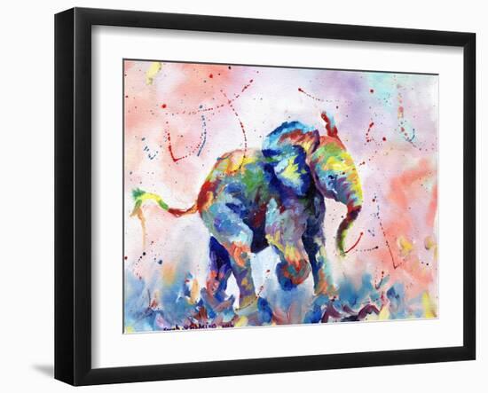 African Elephant Baby-Sarah Stribbling-Framed Art Print
