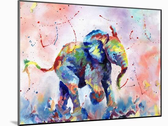 African Elephant Baby-Sarah Stribbling-Mounted Art Print