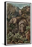 African Elephant by Alfred Edmund Brehm-Stefano Bianchetti-Framed Stretched Canvas