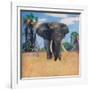 African Elephant in His Native Haunts-Wilhelm Kuhnert-Framed Giclee Print