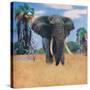 African Elephant in His Native Haunts-Wilhelm Kuhnert-Stretched Canvas
