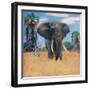 African Elephant in His Native Haunts-Wilhelm Kuhnert-Framed Giclee Print