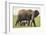 African Elephant Mother and Young in Grass-DLILLC-Framed Photographic Print