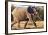 African Elephant Running-null-Framed Photographic Print