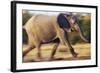 African Elephant Running-null-Framed Photographic Print