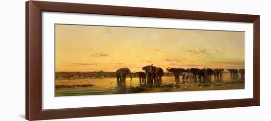 African Elephants-Charles Emile De Tournemine-Framed Giclee Print