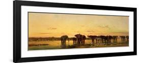 African Elephants-Charles Emile De Tournemine-Framed Giclee Print