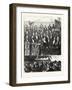 African Exploration : Lieut. Cameron Reading an Account of His Adventures in Central Africa before-null-Framed Giclee Print