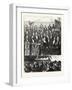 African Exploration : Lieut. Cameron Reading an Account of His Adventures in Central Africa before-null-Framed Giclee Print