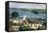 African Explorer Henry Stanley's Camp on the Congo River, c.1870-null-Framed Stretched Canvas