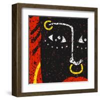 African Face for Thematic Material-JoeBakal-Framed Art Print