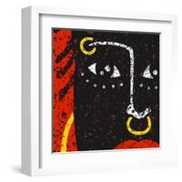 African Face for Thematic Material-JoeBakal-Framed Art Print