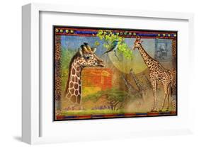 African Giraffe-Chris Vest-Framed Art Print