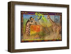 African Giraffe-Chris Vest-Framed Art Print