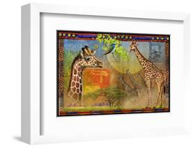 African Giraffe-Chris Vest-Framed Art Print