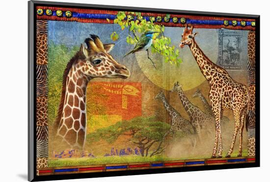 African Giraffe-Chris Vest-Mounted Art Print