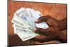 African holding Euros, Lome, Togo-Godong-Mounted Photographic Print