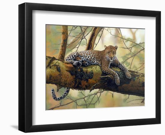 African Leopard-John Zaccheo-Framed Giclee Print