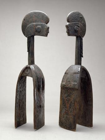 Male and Female Waja Masks, from Upper Benue River, Nigeria, 1850-1950
