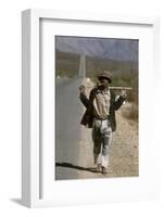 African Man Walks Along Side of Road, Durban, South Africa, 1960-Grey Villet-Framed Photographic Print