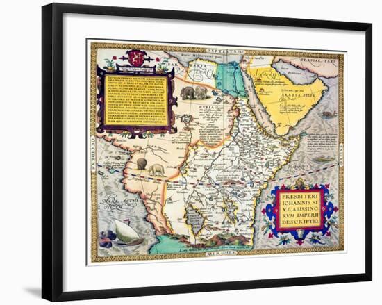 African Map, 1595-Abraham Ortelius-Framed Giclee Print