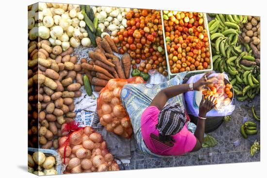 African Market, Assomada, Santiago Island, Cape Verde-Peter Adams-Stretched Canvas