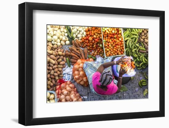 African Market, Assomada, Santiago Island, Cape Verde-Peter Adams-Framed Premium Photographic Print