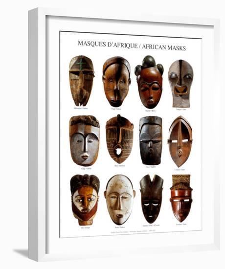 African Masks-null-Framed Art Print