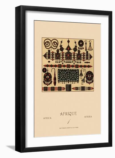 African Metalwork and Beading-Racinet-Framed Art Print