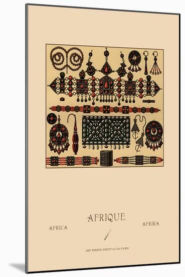 African Metalwork and Beading-Racinet-Mounted Art Print