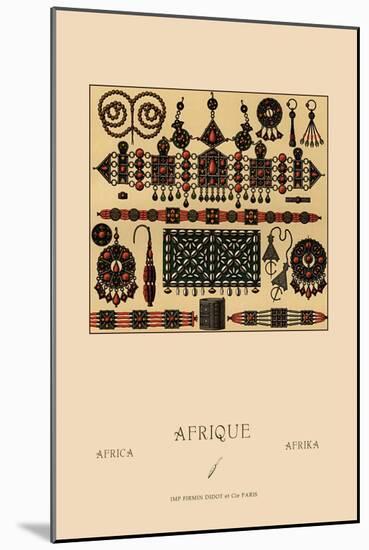 African Metalwork and Beading-Racinet-Mounted Art Print