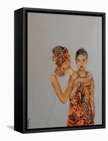 African Mother and Daughter, 2016-Susan Adams-Framed Stretched Canvas