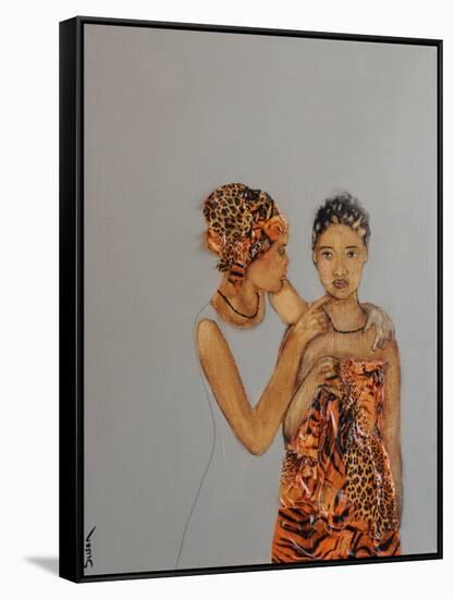 African Mother and Daughter, 2016-Susan Adams-Framed Stretched Canvas