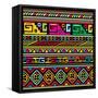 African Pattern Color-valeriya-Framed Stretched Canvas