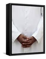 African Priest, Cotonou, Benin, West Africa, Africa-Godong-Framed Stretched Canvas