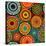 African Seamless Background with Dots and round Shapes-Hibrida13-Stretched Canvas