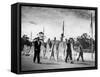 African Stilt Dancers-null-Framed Stretched Canvas