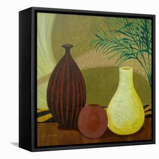 African Style II-Herb Dickinson-Framed Stretched Canvas