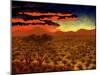African Sunset-John Newcomb-Mounted Giclee Print