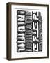 African Textile Woodcut I-Stellar Design Studio-Framed Art Print