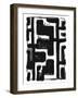 African Textile Woodcut III-Stellar Design Studio-Framed Art Print