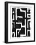 African Textile Woodcut III-Stellar Design Studio-Framed Art Print