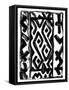 African Textile Woodcut V-Stellar Design Studio-Framed Stretched Canvas