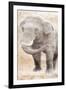 African Traveling  Animals Elephant-Jace Grey-Framed Art Print